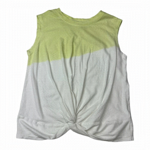 Zella Yellow Ombra Front Twist Tank Top Size L